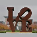 Large art garden metal statue corten steel love sculptures for sale